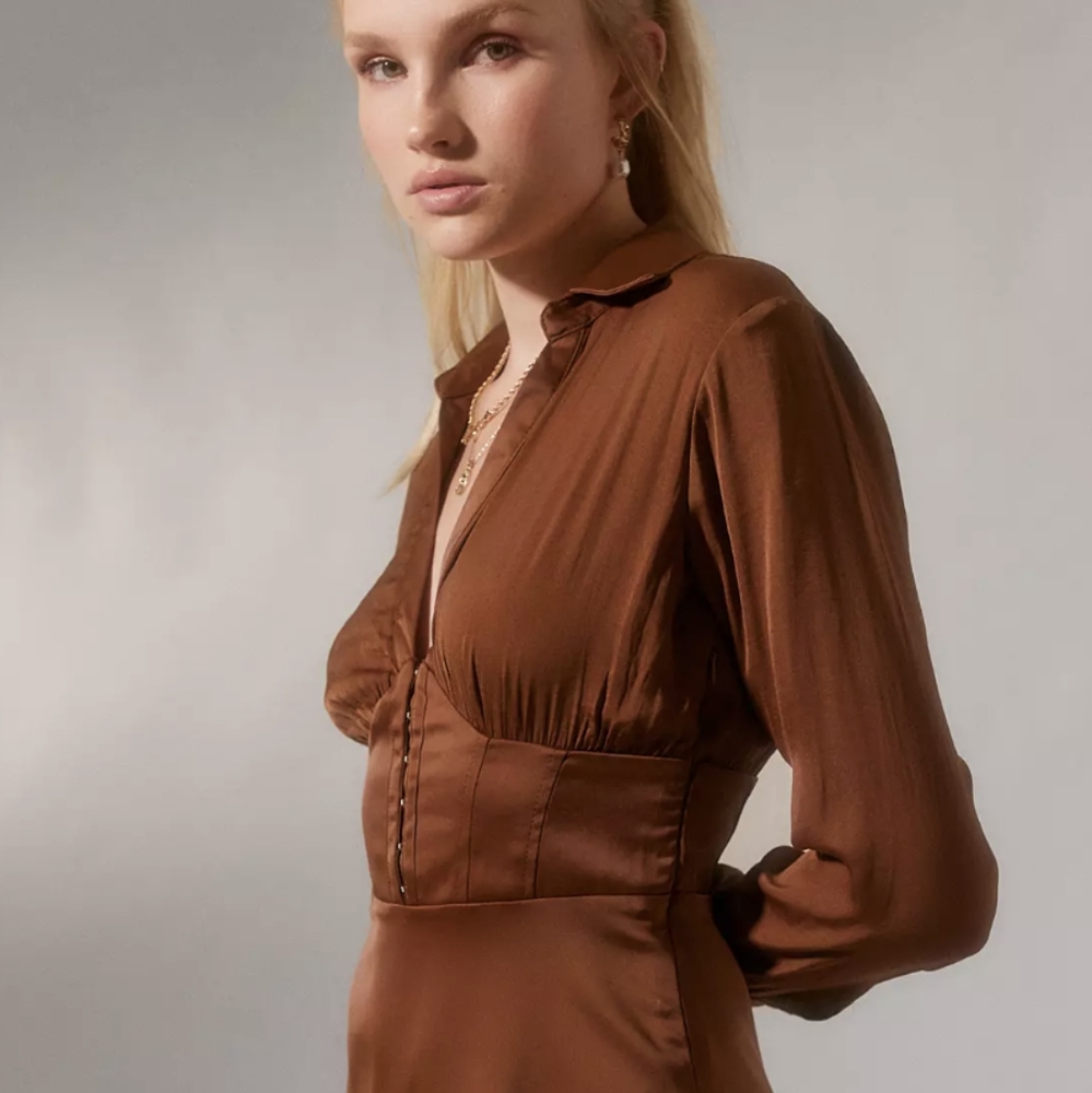 Phoebe Corseted Shirt Dress